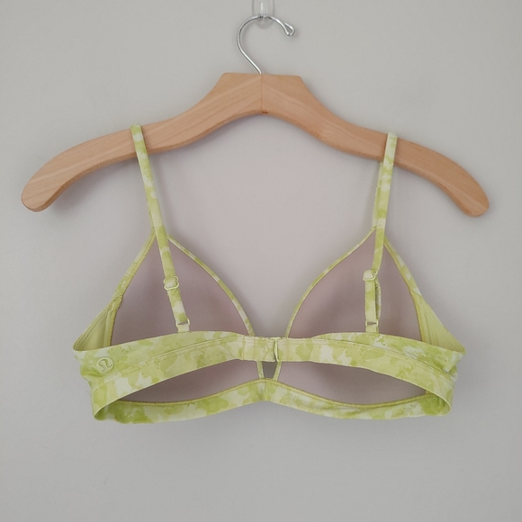 Lululemon Deep Sea Swim Bikini Top Size 4 Dappled Blossom Yellow Multi - Picture 6 of 16